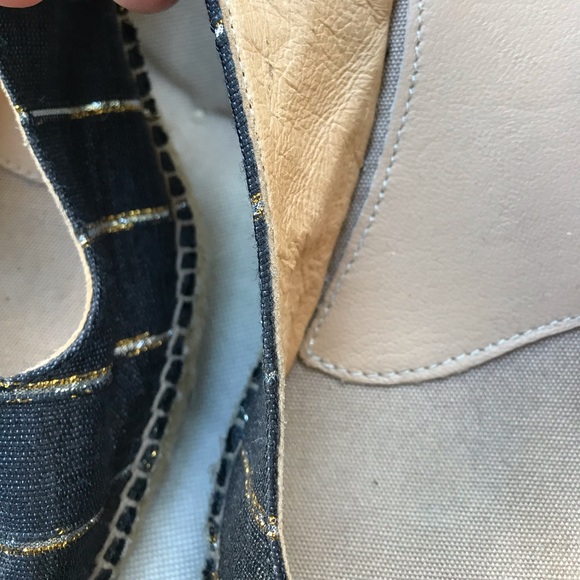 TONI PONS Striped Back Strap Cotton Canvas Open Toe Wedge Espadrilles CALPE 9.5 - Picture 13 of 13